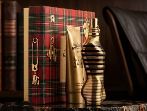 Jean Paul Gaultier Le Male Elixir Gift Set for Men (4.2 oz Parfum + 2.5 oz Shower Gel)
