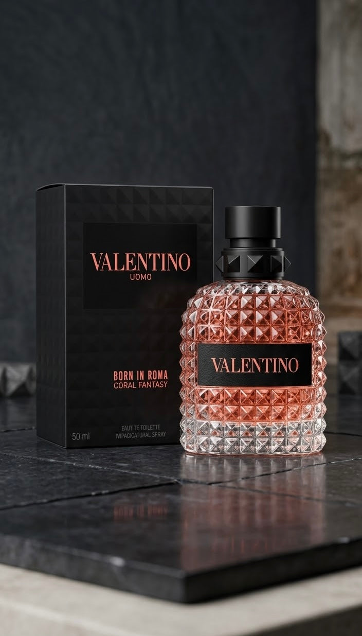 Valentino Uomo Born In Roma Coral Fantasy Eau De Toilette Spray (3.4 oz / 100 ml) for Men